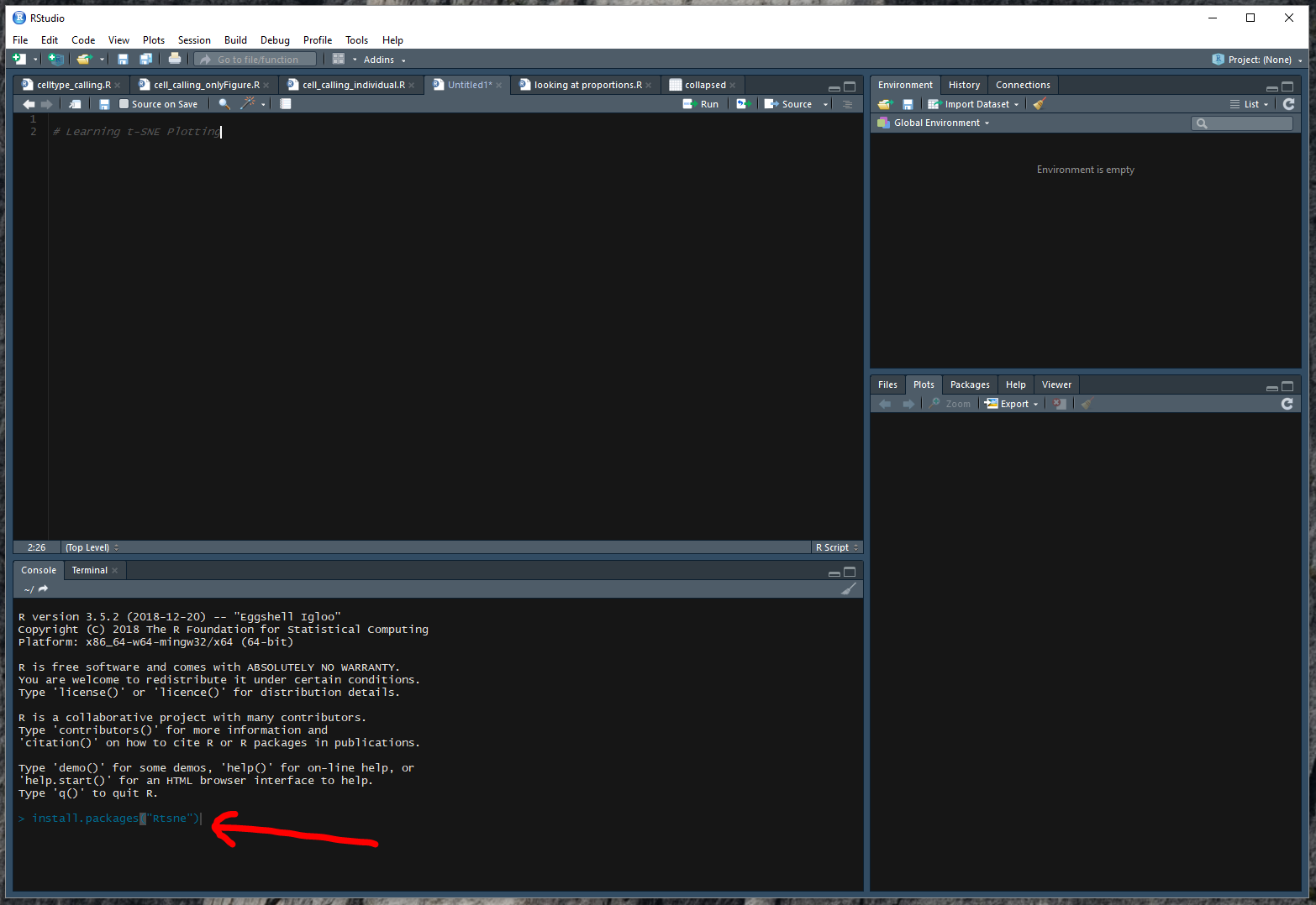 Installing TSNE package